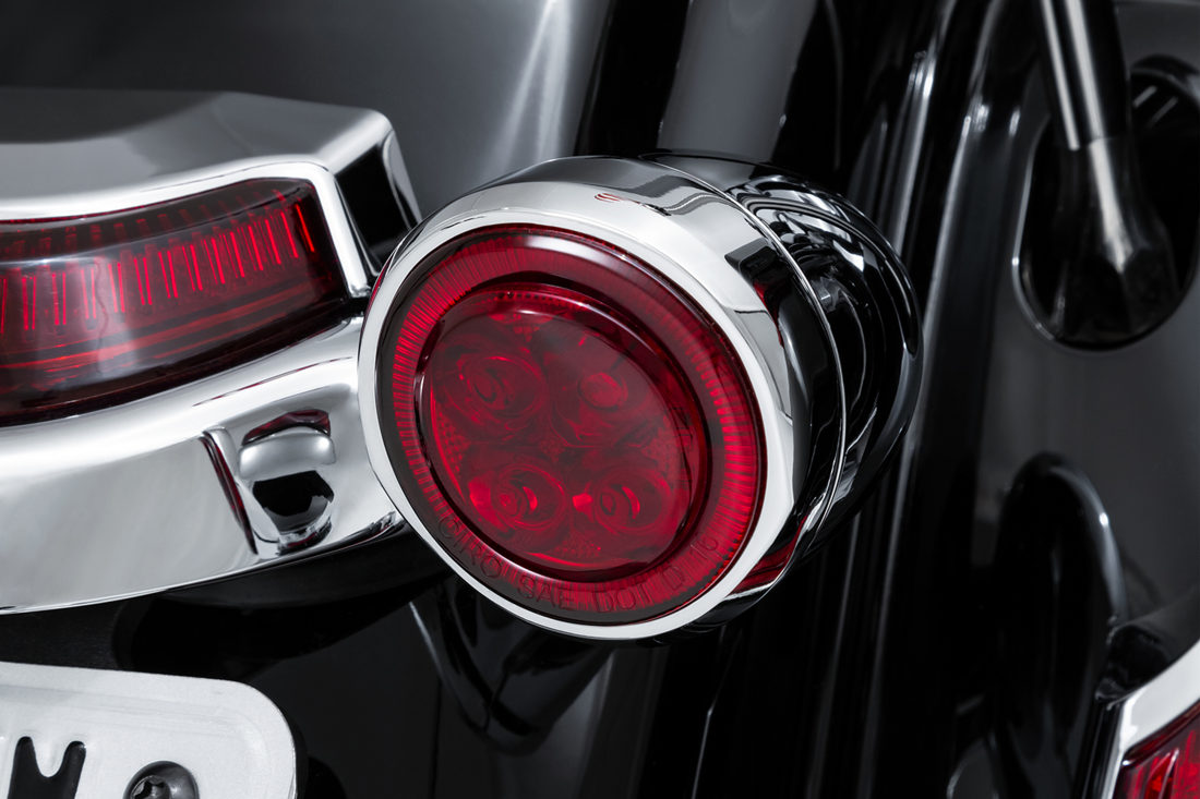 Ciro Fang Rear LED Bullet Turn Signal Inserts With Bezel For Harley 2000-2025