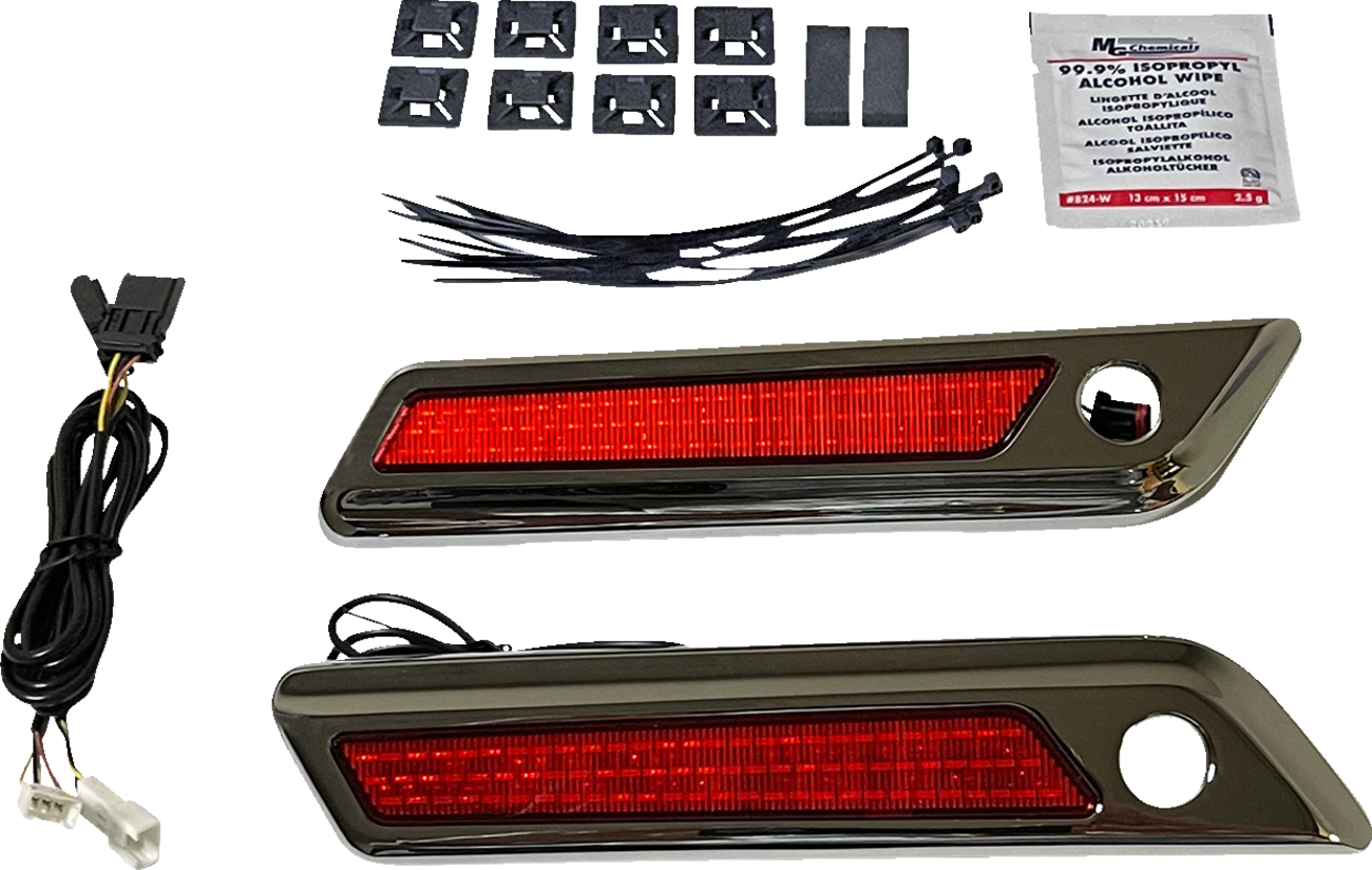 Custom Dynamics Dual Intensity Saddlebag Latch Lights With Housing For Harley Touring 2014-2025