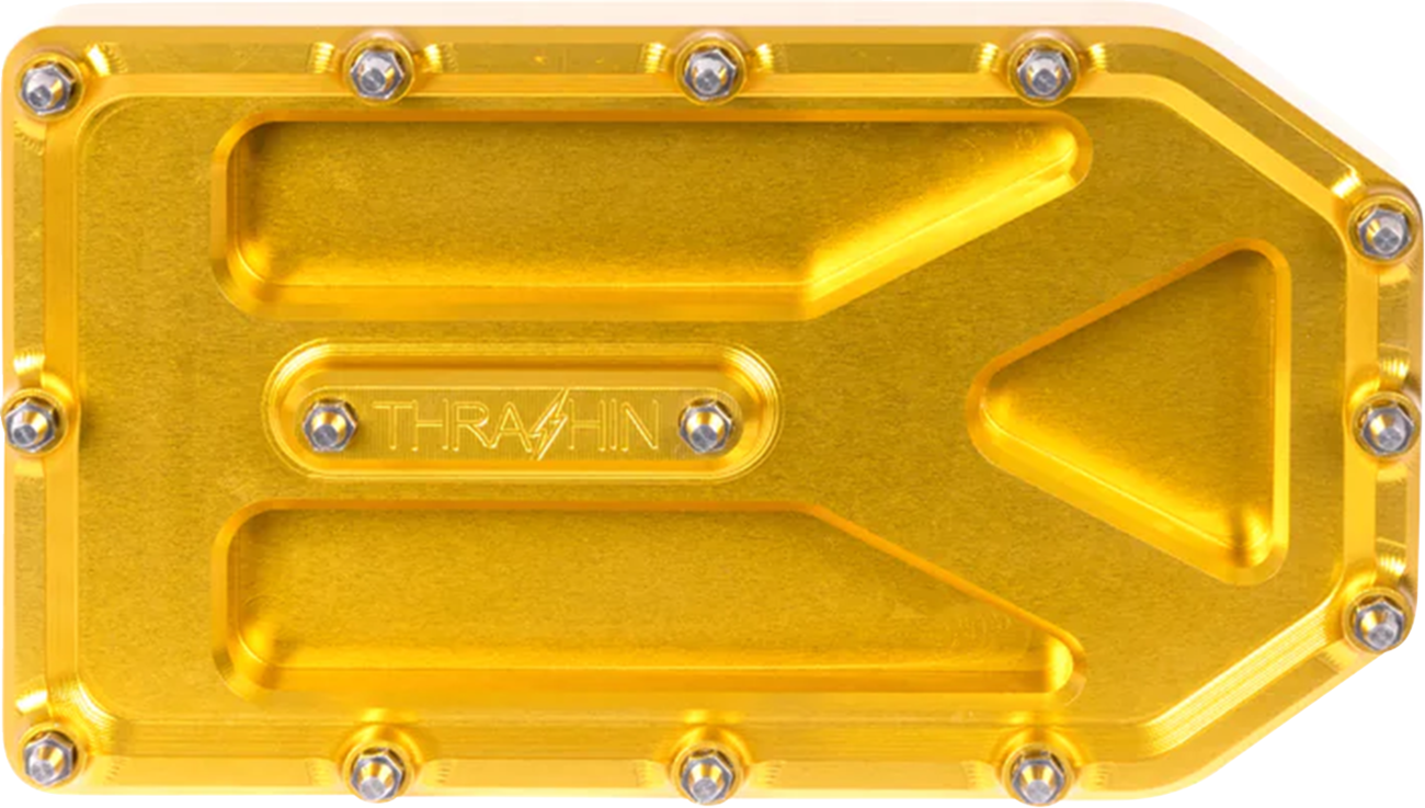 Thrashin supply co. Aggressor Brake Pedal Pad - Gold - Touring Harley Davidson