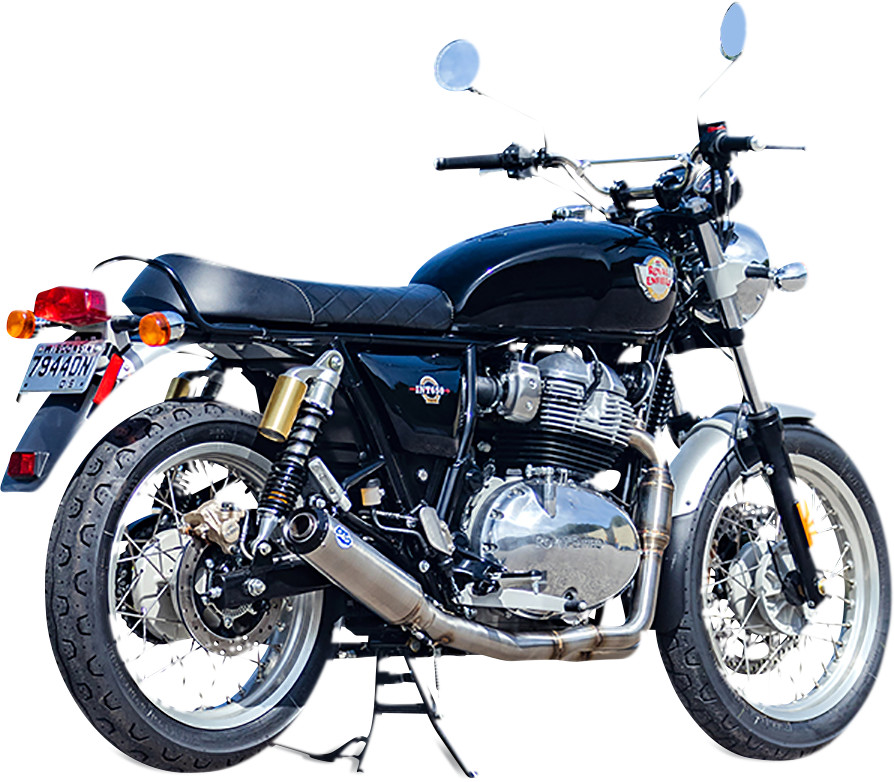 S&S Cycle Qualifier Race 2-Into-1 Low System For Royal Enfield Interceptor / Continental GT 650 2019-2026