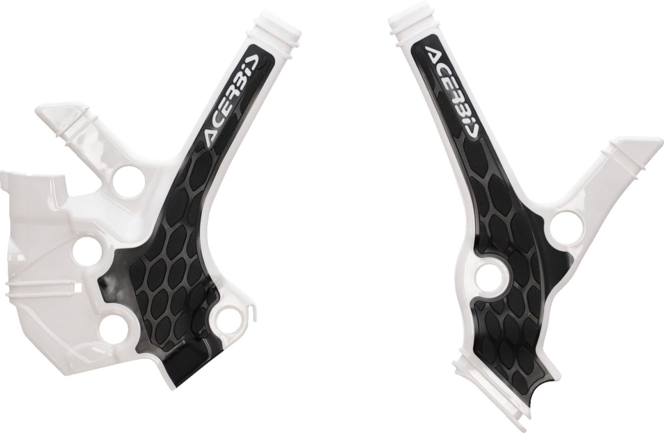 Acerbis X-Grip Frame Guards - White/Black - YZ 85 2022-2024 Yamaha YZ85