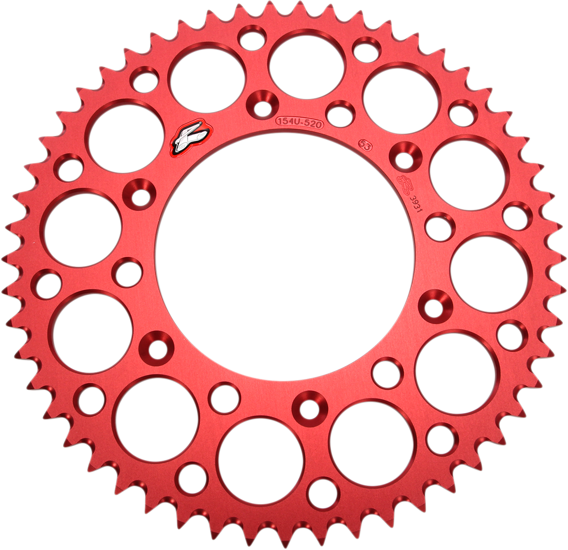 Renthal Rear Sprocket - Aluminum - 53 Tooth - Red - Honda 53T