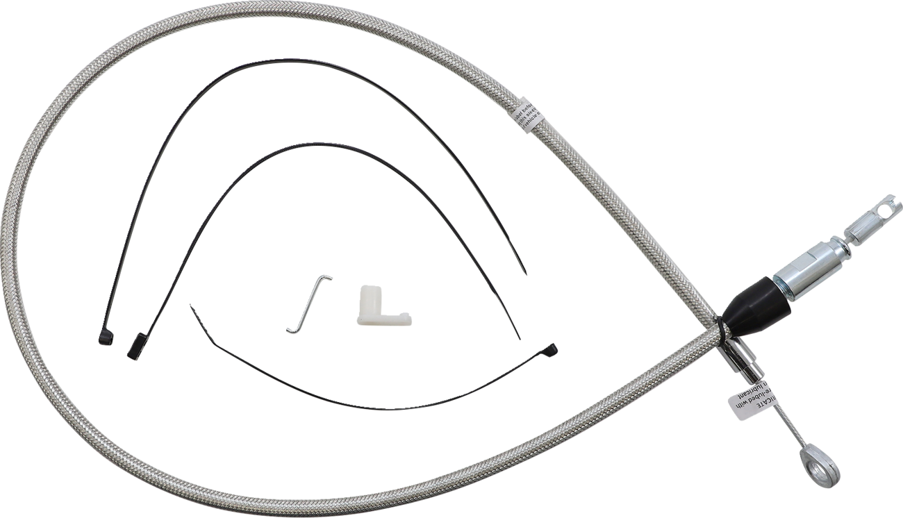 Polished Stainless Quick Connect Upper Clutch Cable