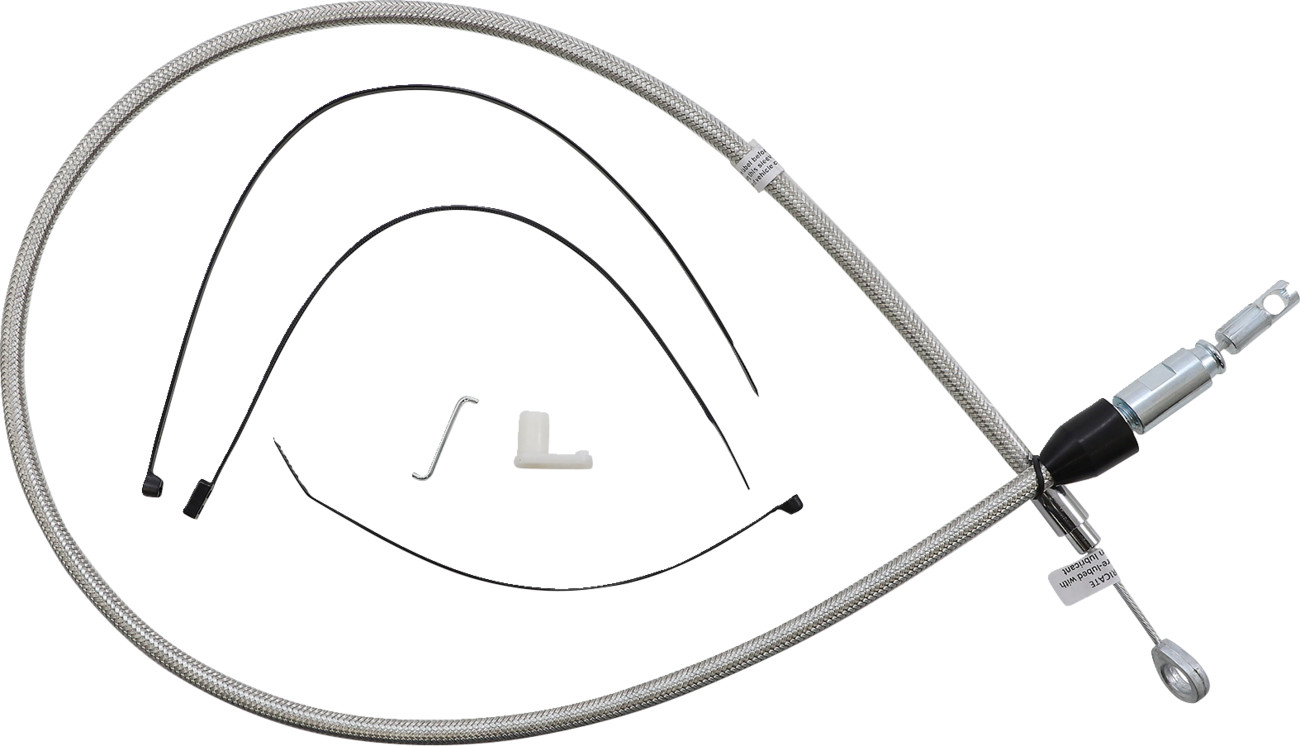 Polished Stainless Quick Connect Upper Clutch Cable
