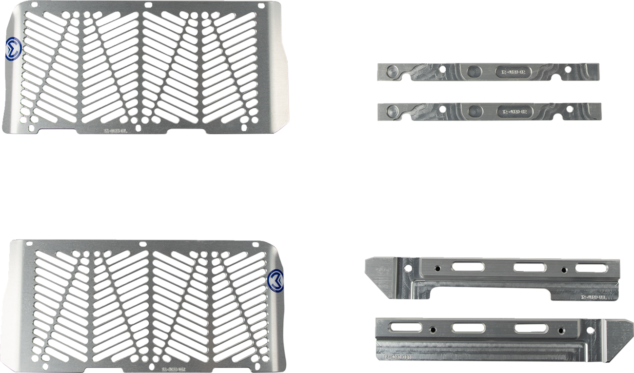 Moose offroad Billet Radiator Guards - Silver - Beta