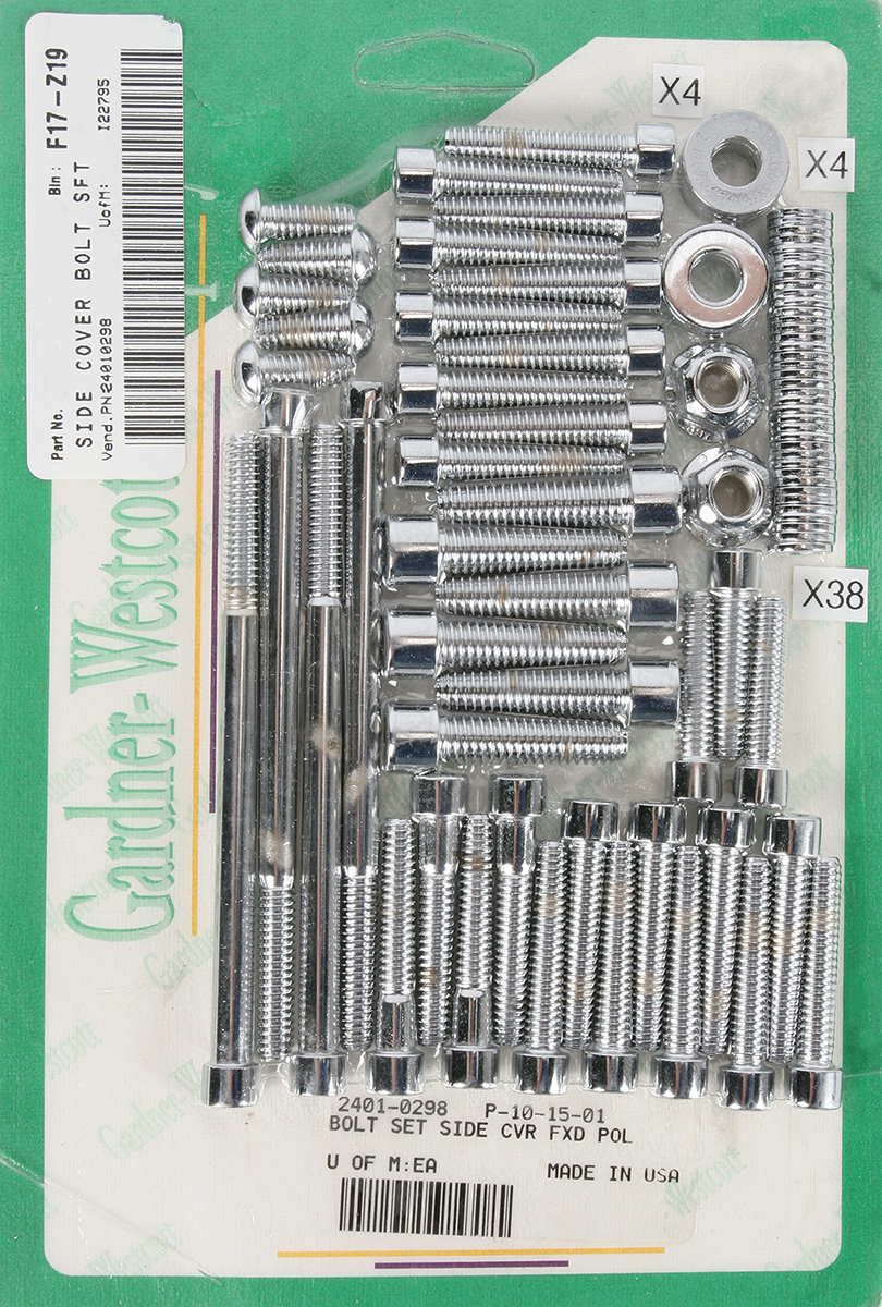 GARDNER-WESTCOTT Side Cover Bolt Kit