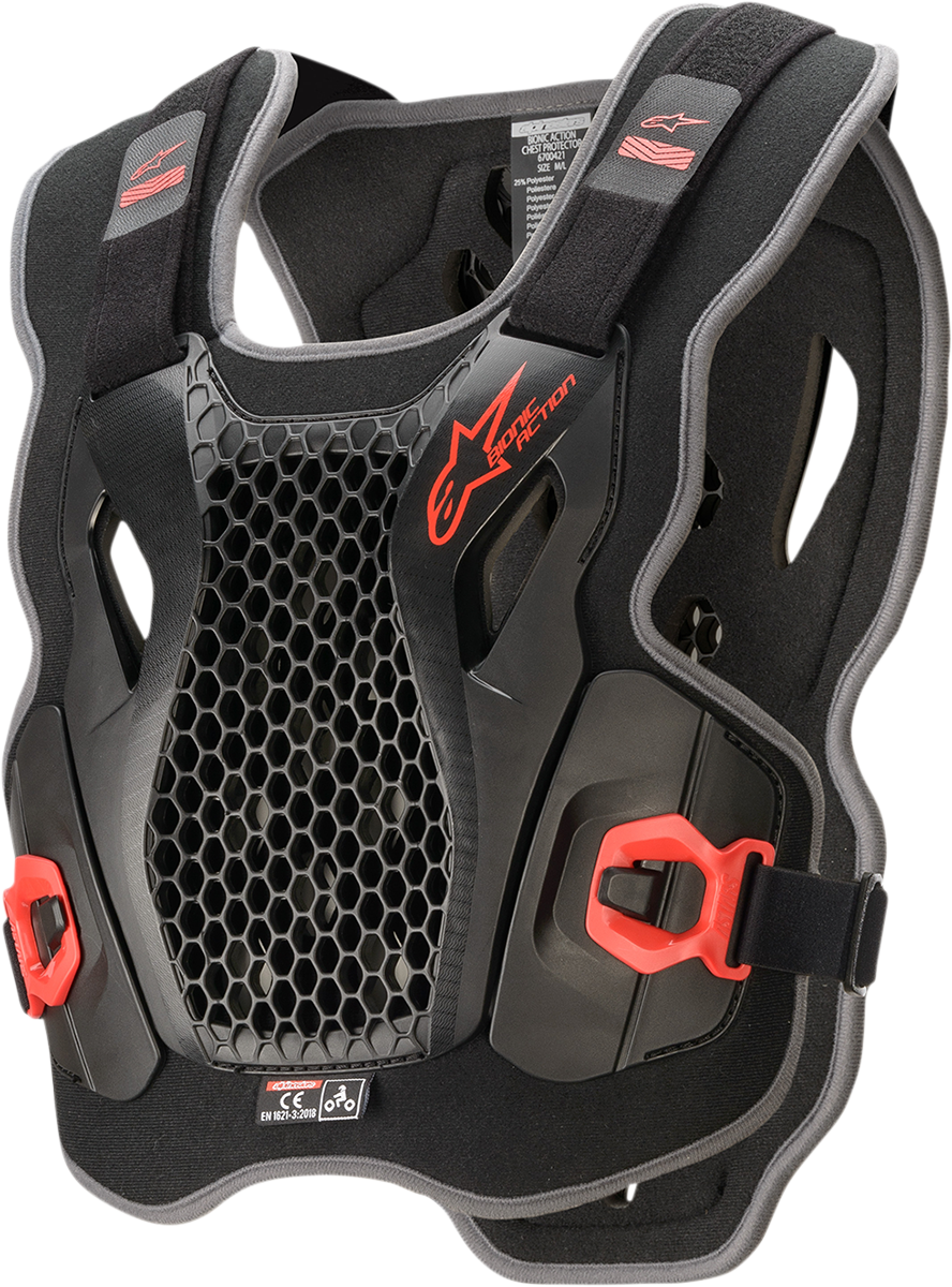 Alpinestars Bionic Action Black Red Unisex Offroad Riding Dirt Bike Roost Guard