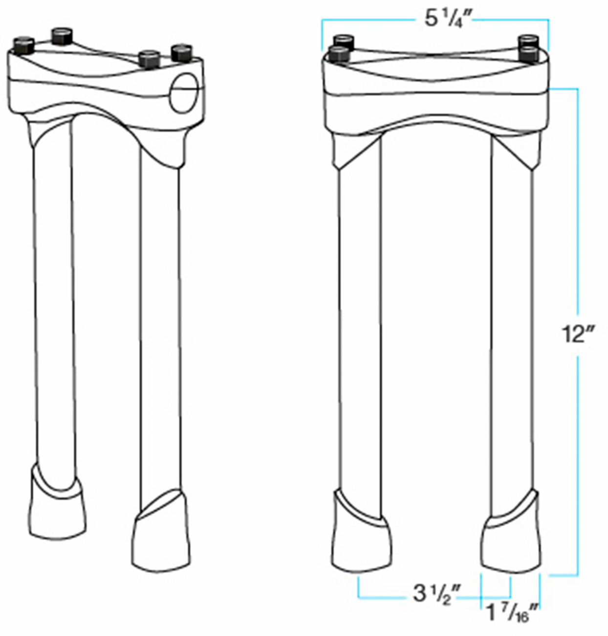 Biltwell Murdock Risers For Harley