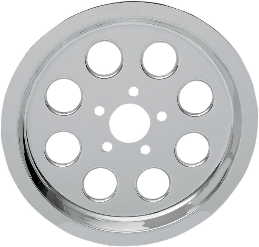 Drag Specialties Chrome Outer Rear Pulley Insert — 70