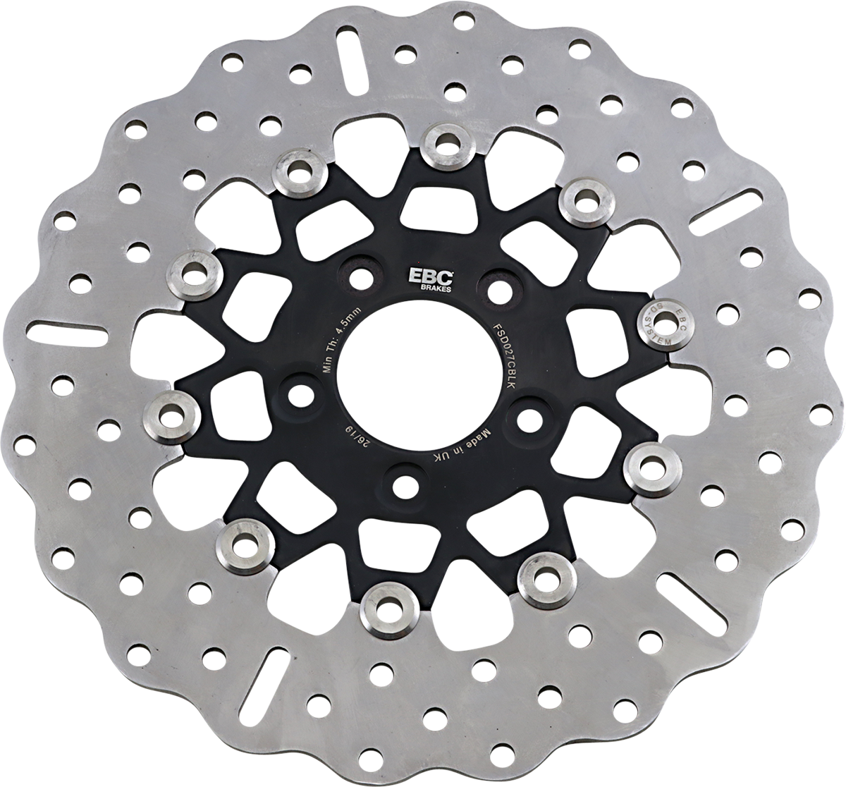 Ebc Brake Rotor - Black Carrier Harley Davidson