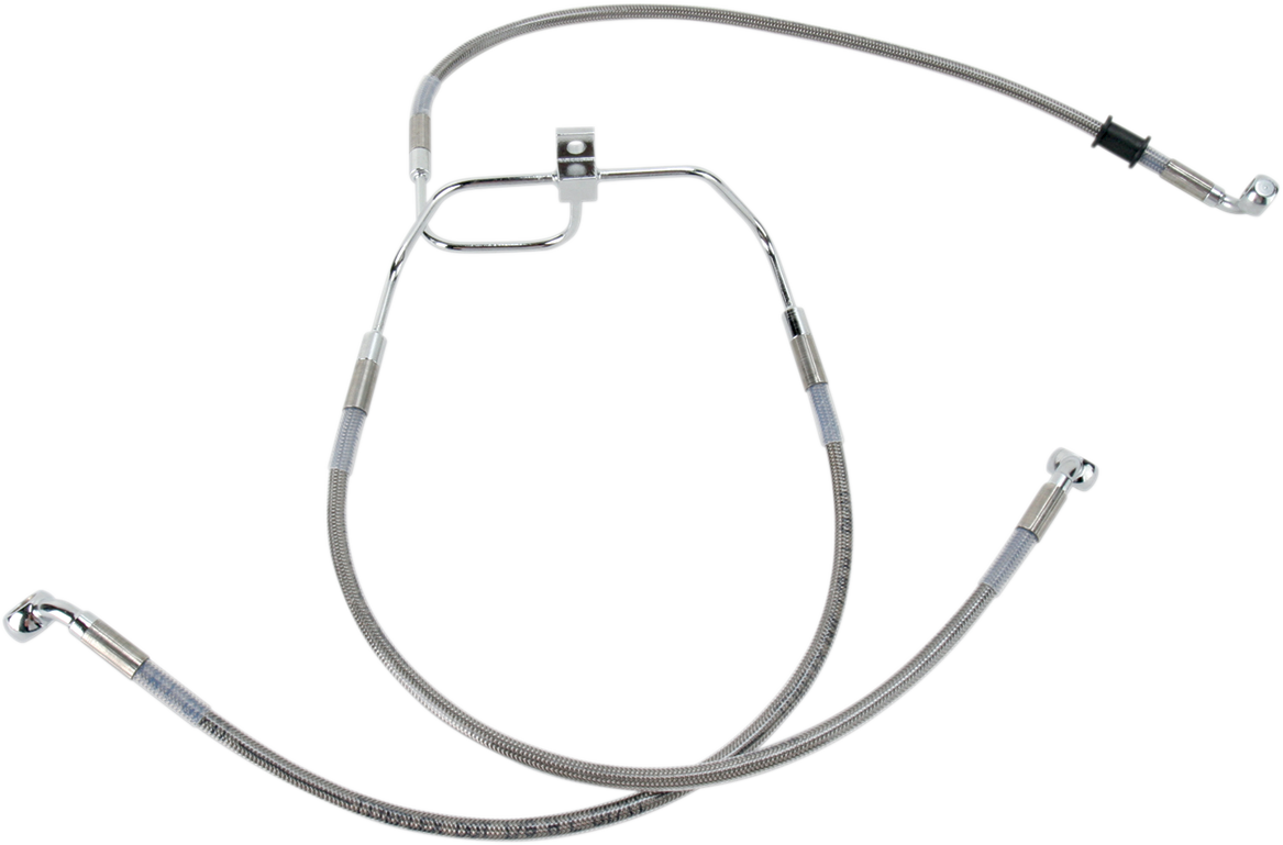 Drag specialties Brake Line - Front (Lower/Upper) - Stainless Steel Harley Davidson