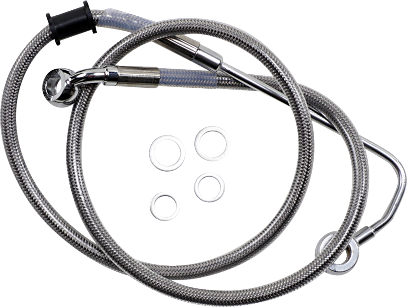 Drag specialties Brake Line - +4" - Stainless Steel - '15-'17 Softail 2015-2017 Harley Davidson FLSTN Softail Deluxe