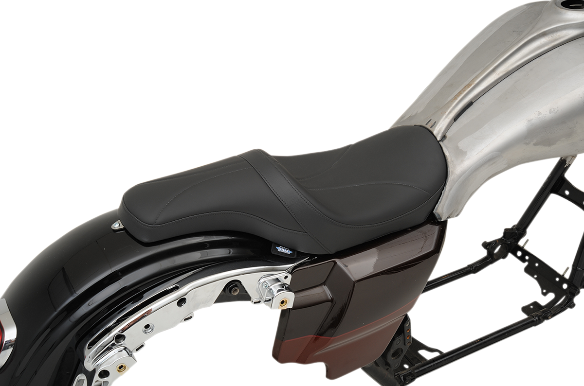 Drag specialties seats Predator Seat - Mild Stitched - Yaffe Gas Tank - FL '08-'23 Harley Davidson