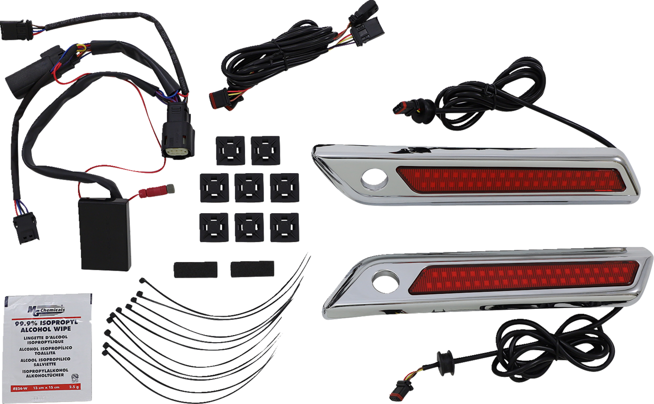 Custom Dynamics Dual Color Saddlebag Latch Lights With Housing For Harley Touring 2014-2025