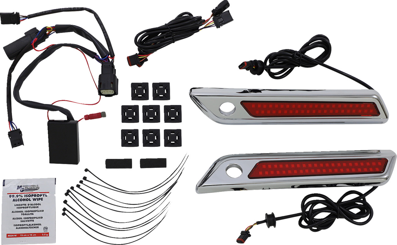 Custom Dynamics Dual Color Saddlebag Latch Lights With Housing For Harley Touring 2014-2025
