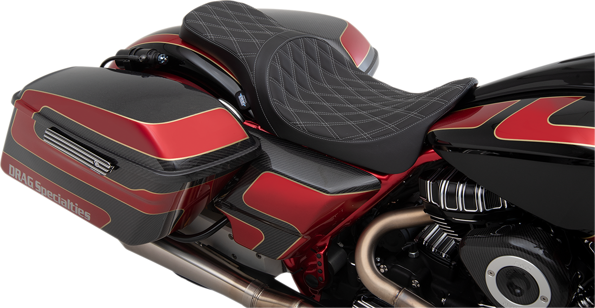 Drag specialties seats Predator 2-Up Seat Harley Davidson