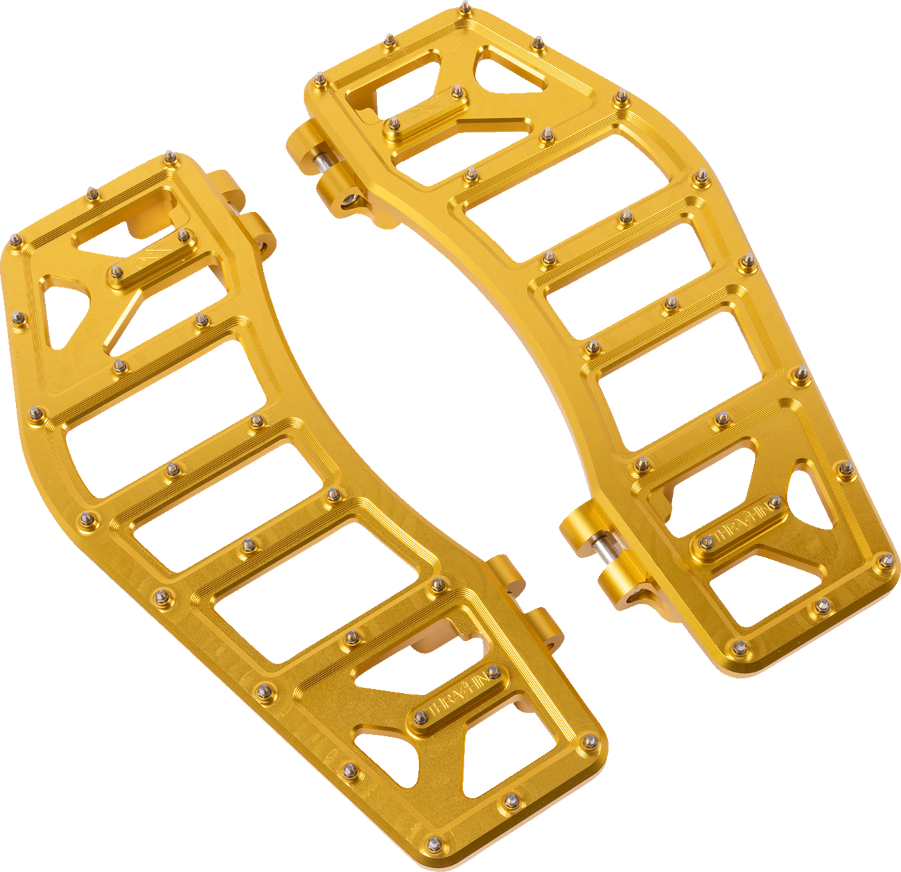 Thrashin supply co. Aggressor Floorboards - Gold Harley Davidson