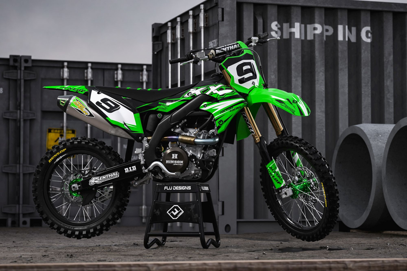 Flu designs inc. PTS 6 Graphic Kit - KX 450F 2009-2011 Kawasaki KX450F
