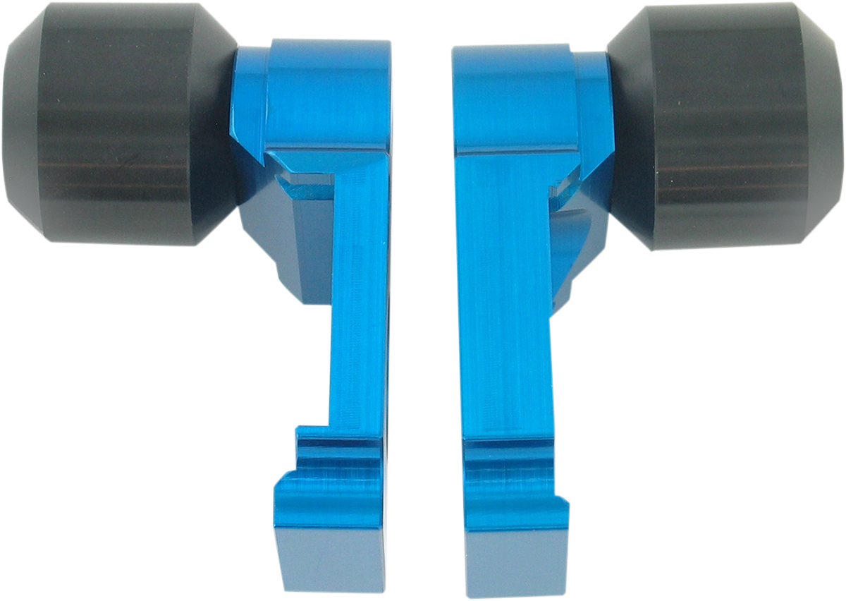 Driven racing Axle Block Sliders - Suzuki - Blue