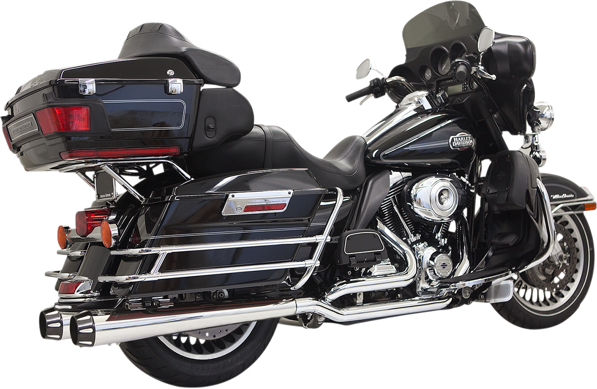 Bassani Chrome True Dual Down Under Exhaust 2009-2016 Harley Touring FLHX FLHR