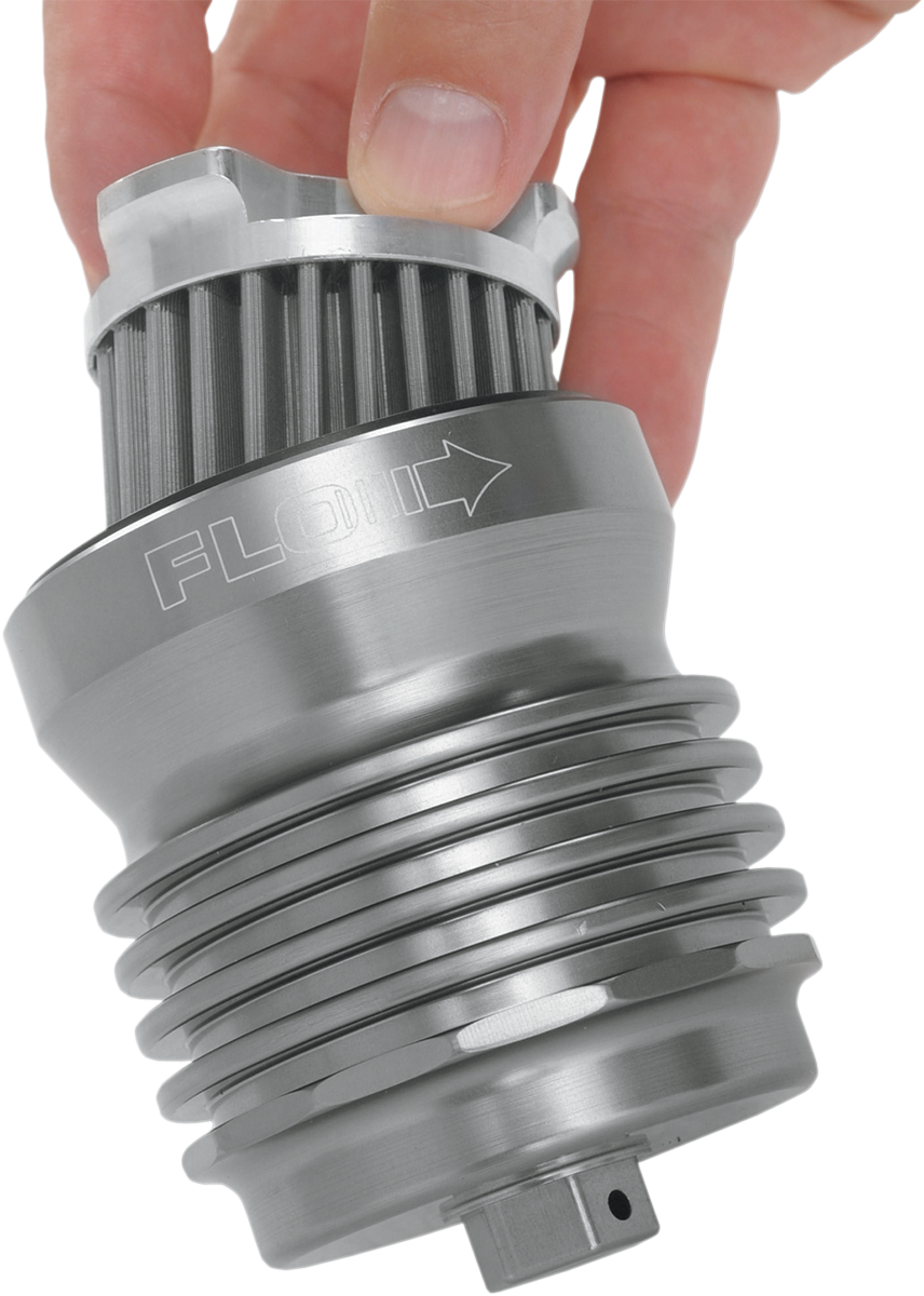 Pc racing Flo® "Spin-on" Oil Filter - Gunmetal Gray Kawasaki/Honda/Yamaha/Triumph/Victory/KTM/Polaris/Indian/Suzuki/Harley Davidson