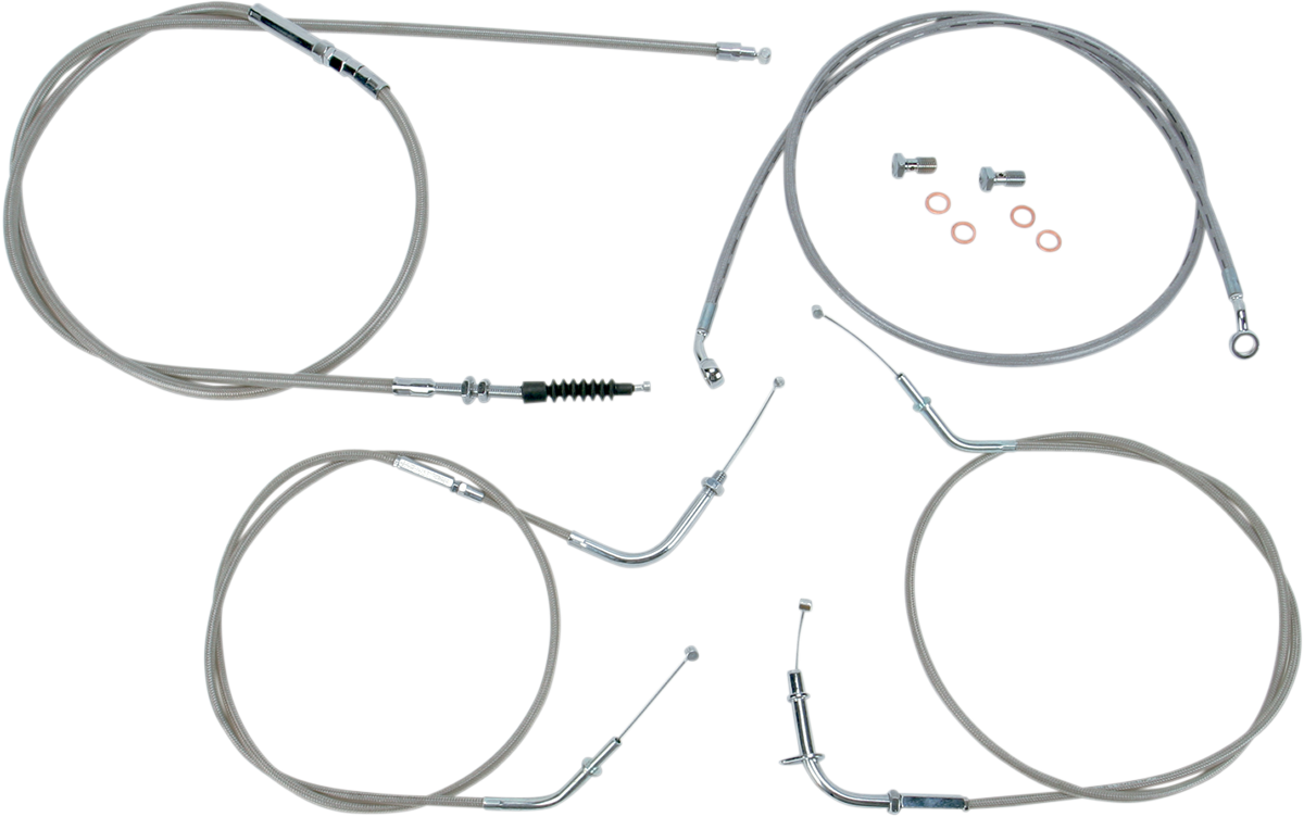 BARON Stainless Handlebar Cable/Line Kit
