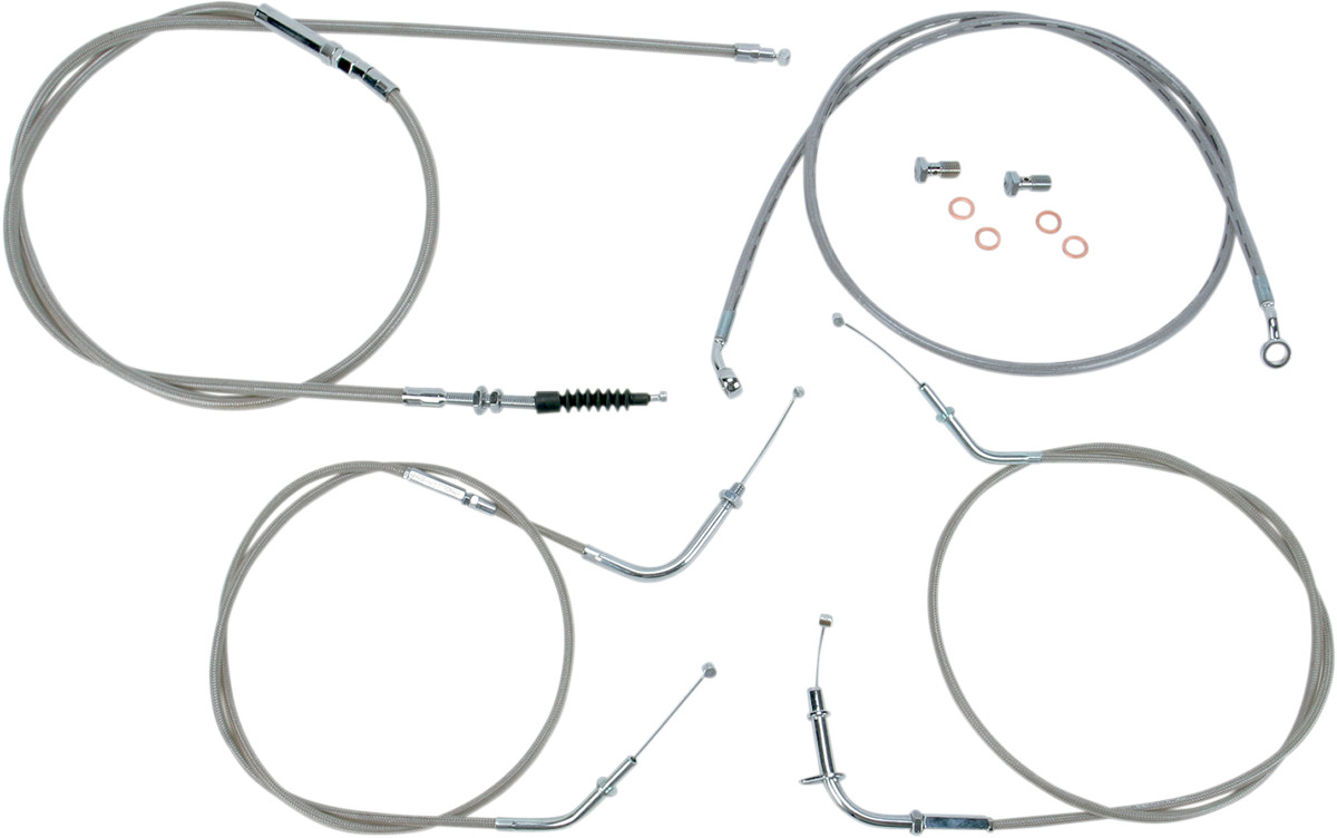 BARON Stainless Handlebar Cable/Line Kit
