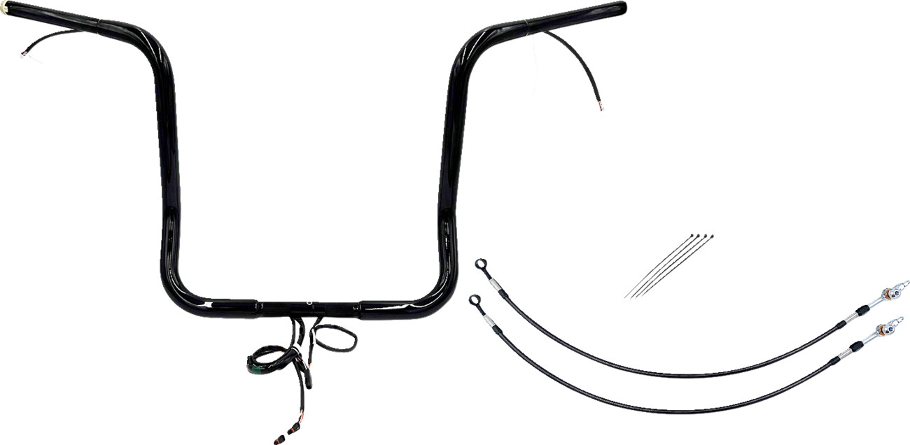 Fat Baggers Inc. 1 1/4" Wired Pointed Top Handlebar Kit For Harley Touring 2016-2020