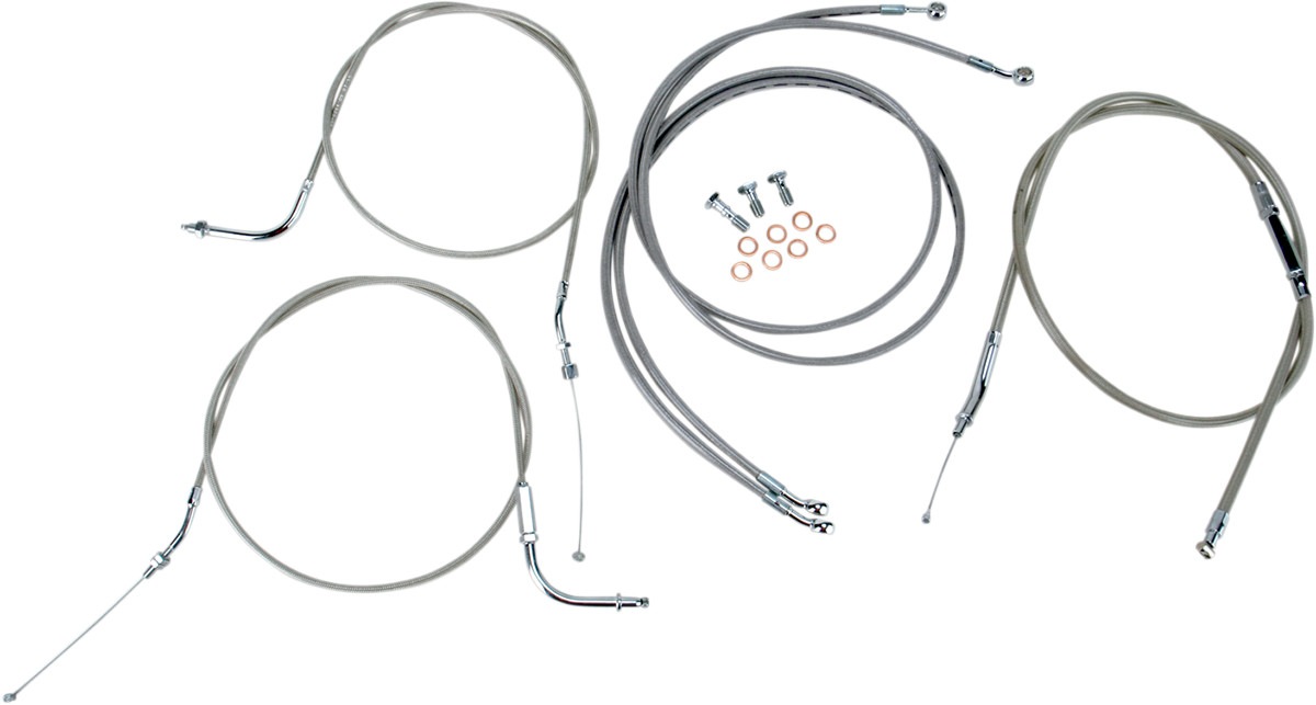 BARON Stainless Handlebar Cable/Line Kit