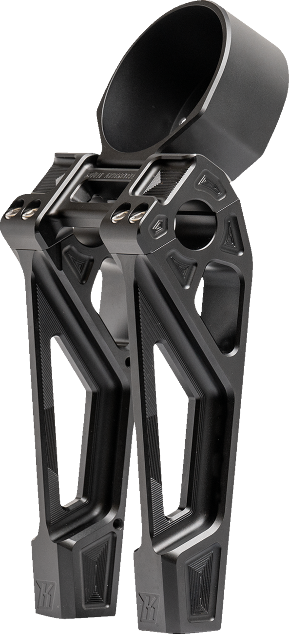 Kodlin usa Fastback Risers - Includes Clamp & Gauge Bracket - 8" - Black 2022-2024 Harley Davidson FXLRS Low Rider S 117