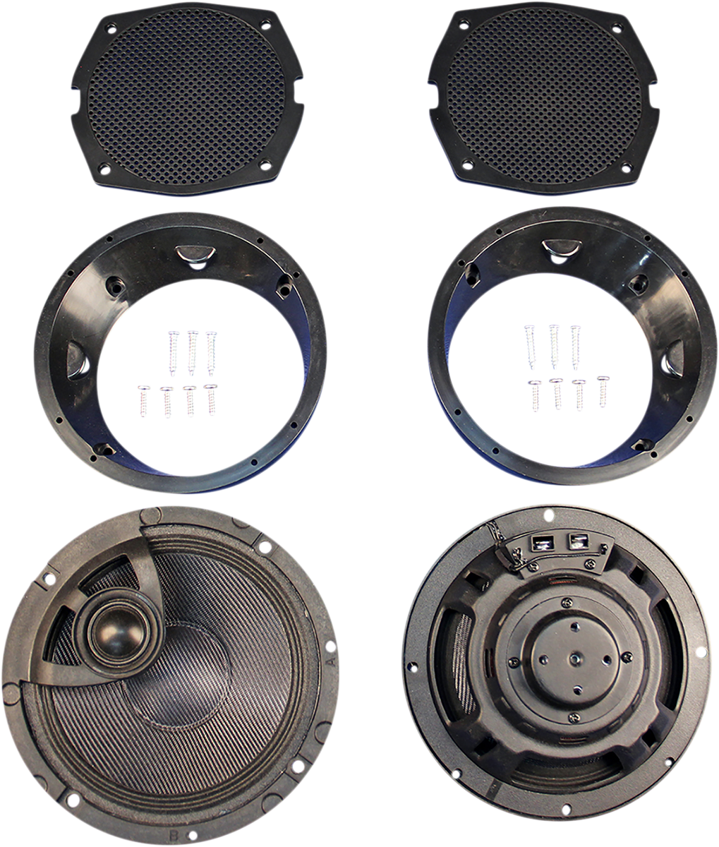 J & M ROKKER® XRP 6.58° Fairing Speaker Kit with Hi-Output PEI Tweeter