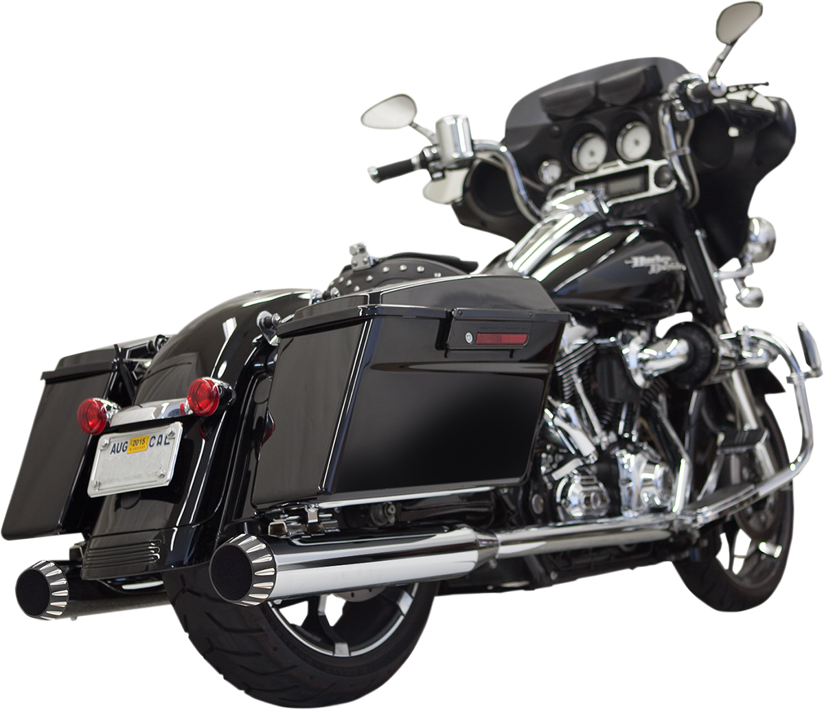 Bassani Chrome QNT 4" Slip On Exhaust Mufflers 95-16 Harley Touring Bagger FLHX