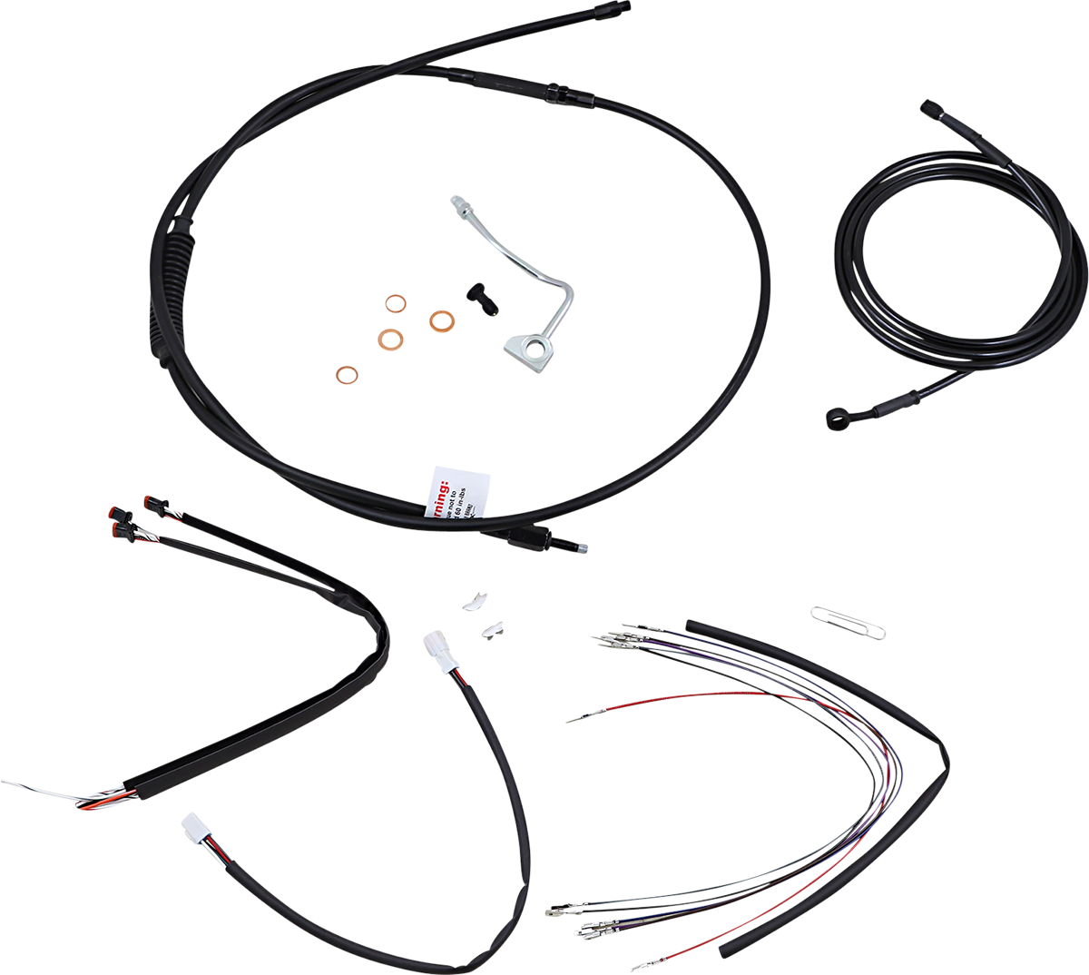 Burly Handlebar Cable Installation Kit For Harley w/ ABS