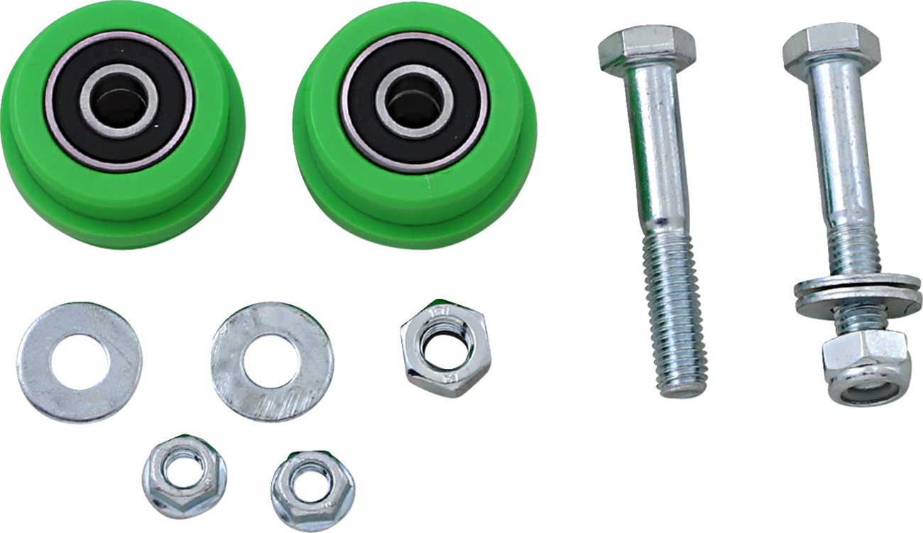 T.m. designworks Chain Roller - Green - Kawasaki/Street