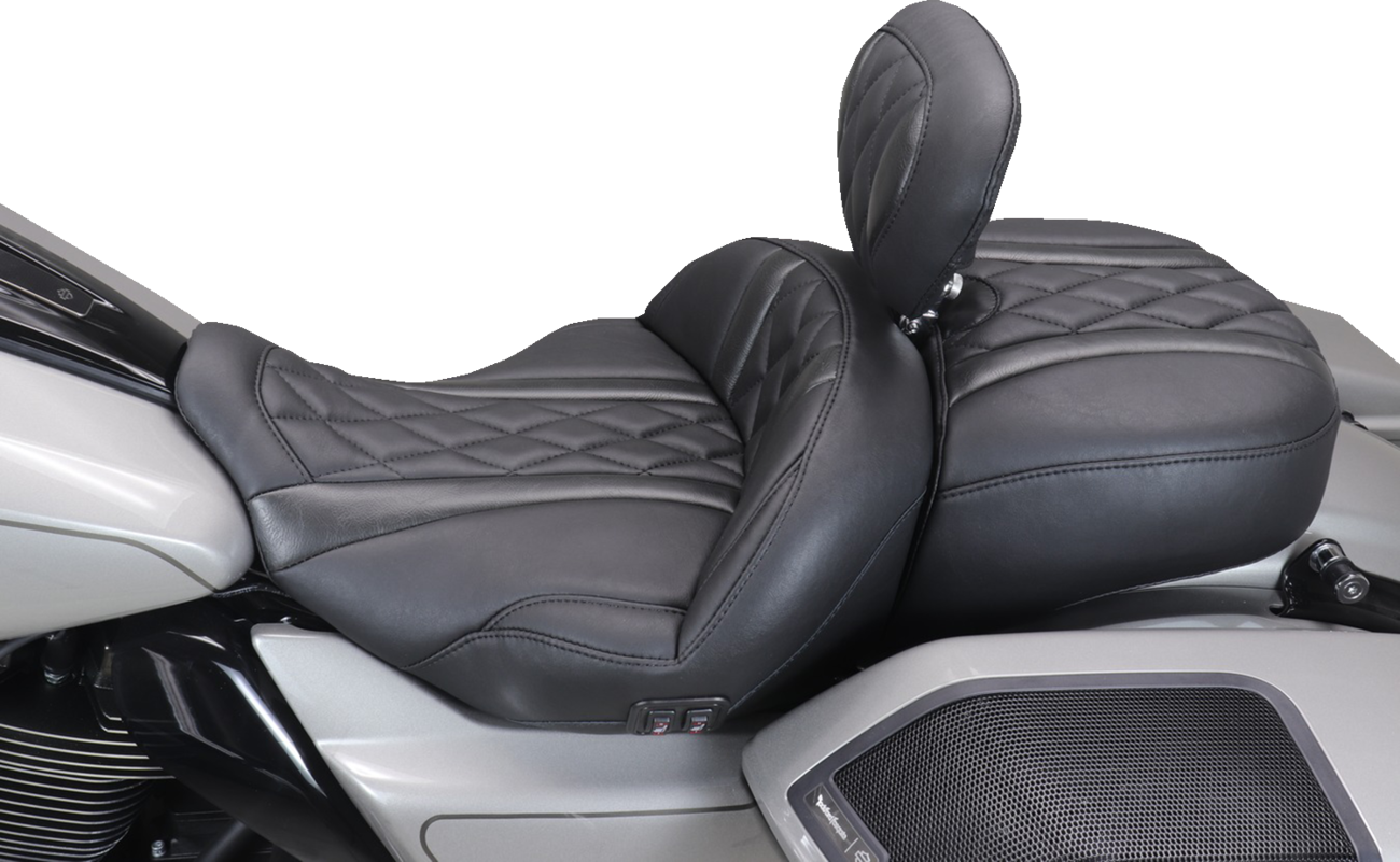 MUSTANG Heated Super Touring One Piece 2-Up Seat