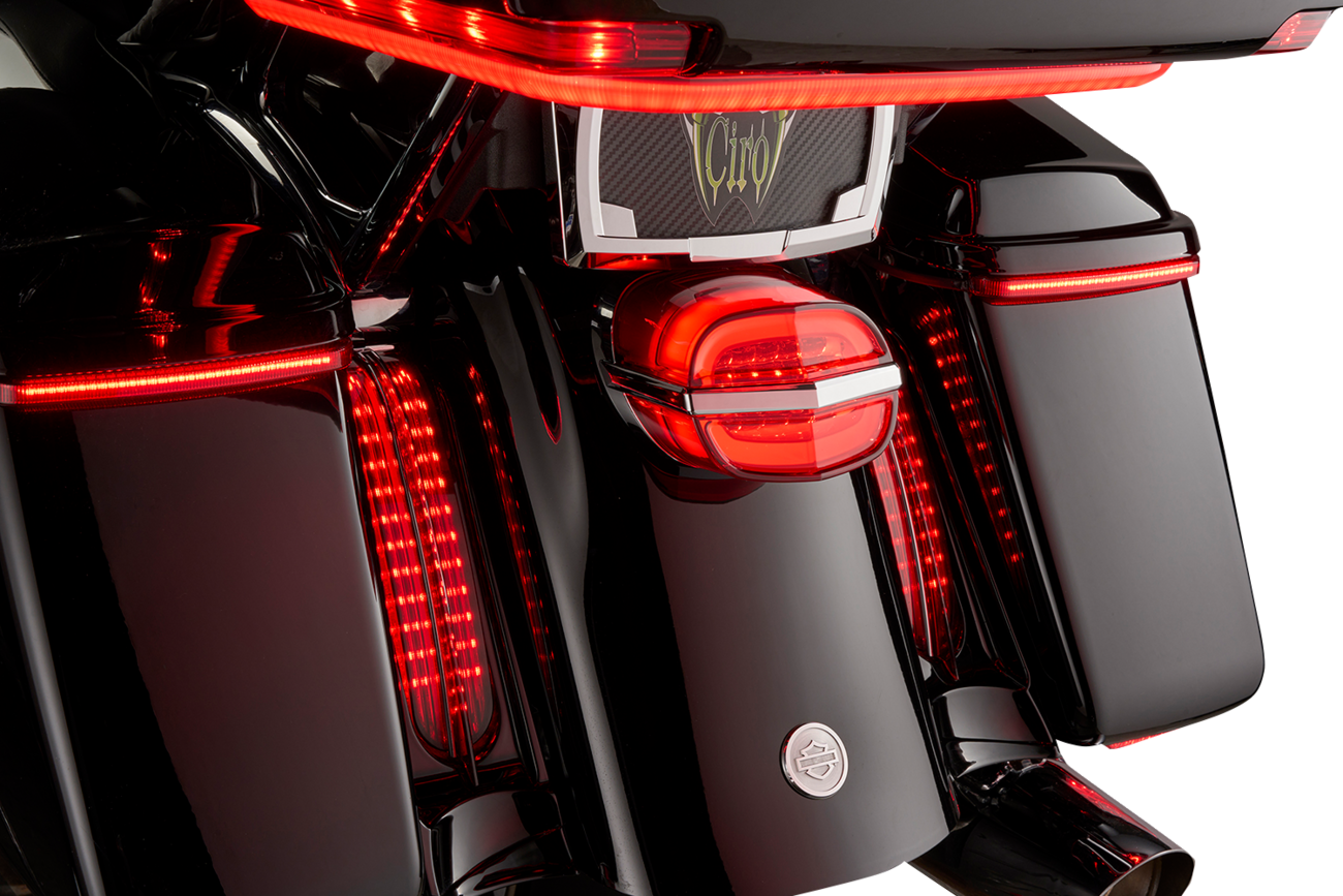Ciro Taillight - Red Lens - without License Plate Light Harley Davidson