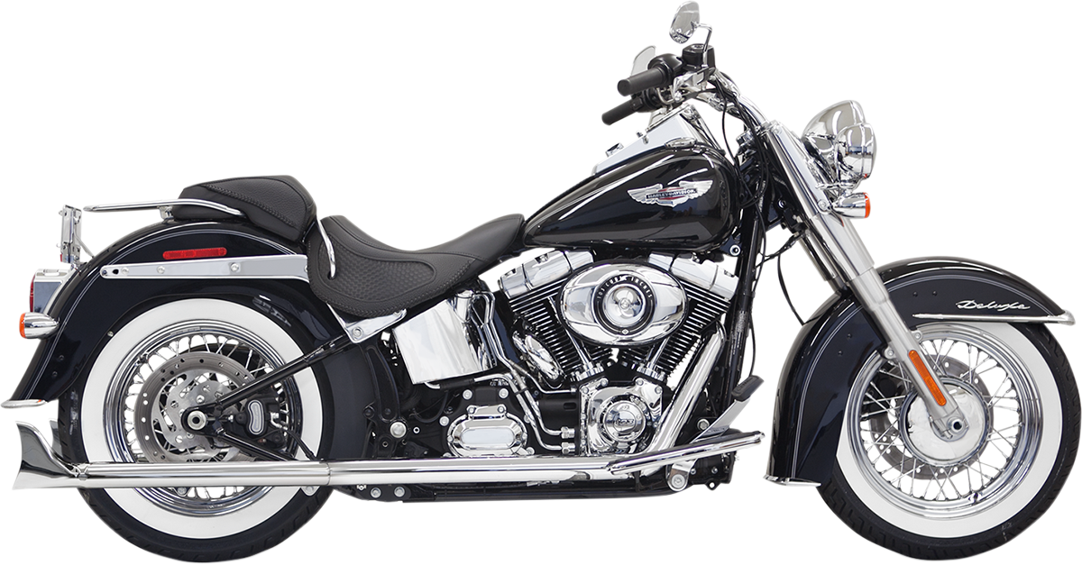 Bassani Chrome 30" Fishtail Exhaust System for 07-17 Harley Softail