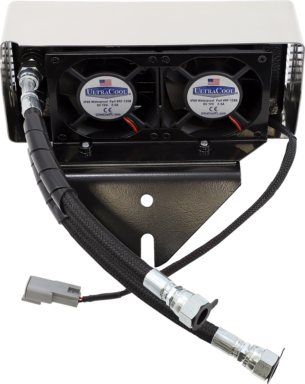 ULTRACOOL Below Regulator Mount Oil Cooler Kit with Fan for S&S T Series Engines