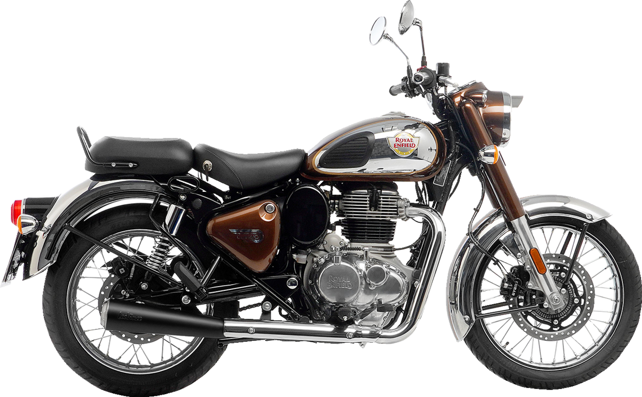 Leovince Classic Racer Black Edition Slip-On Muffler 2021-2024 Royal Enfield Classic 350 / 2021-2024 Royal Enfield Meteor 350  