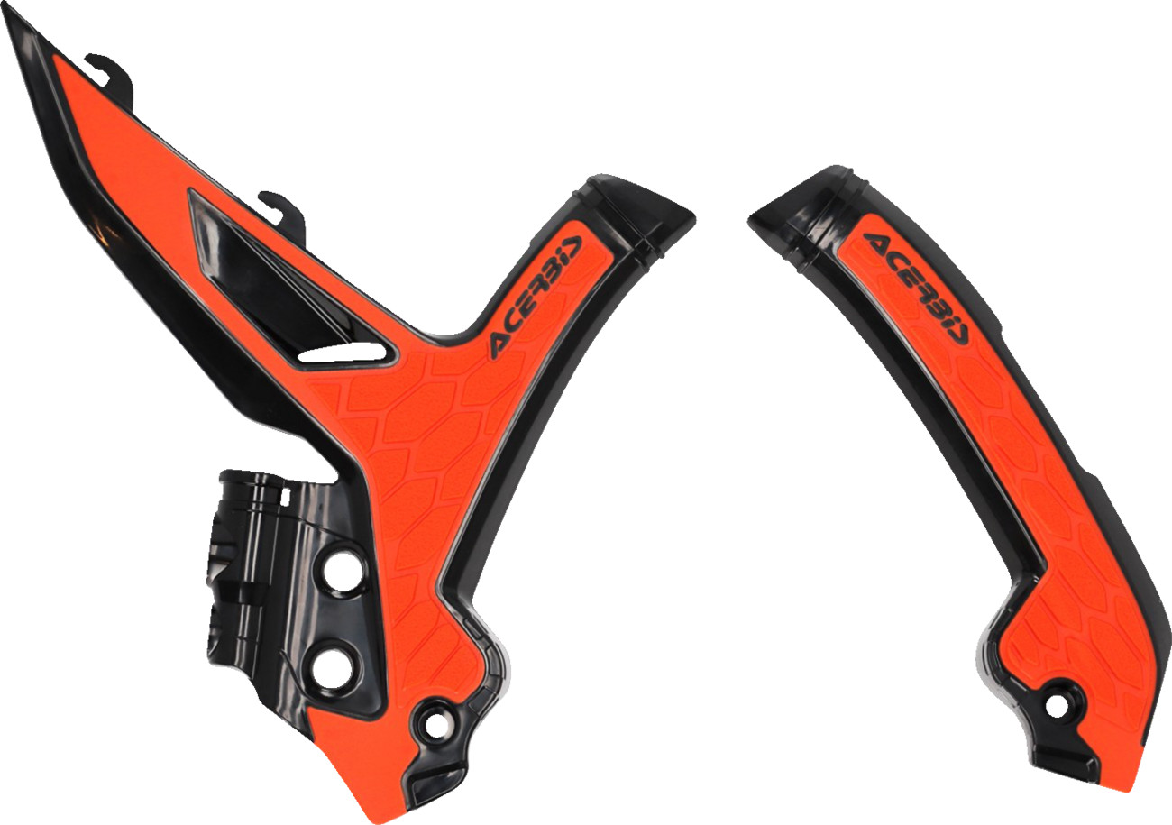 Acerbis X-Grip Frame Guards - OEM '16 Orange/Black - KTM