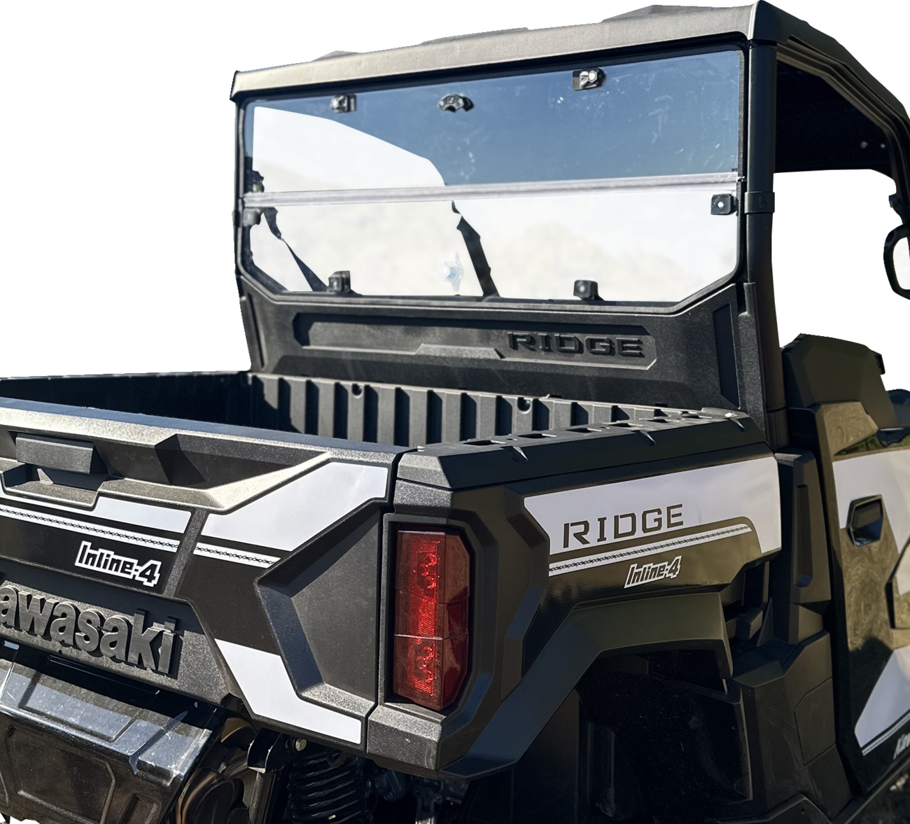 Seizmik Folding Poly Rear Windshield Kawasaki Ridge 2024-2025