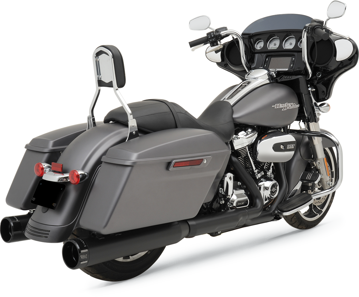 Khrome werks 4-1/2" HP-Plus® Slip-On Mufflers - Black with Klassic - Touring Harley Davidson