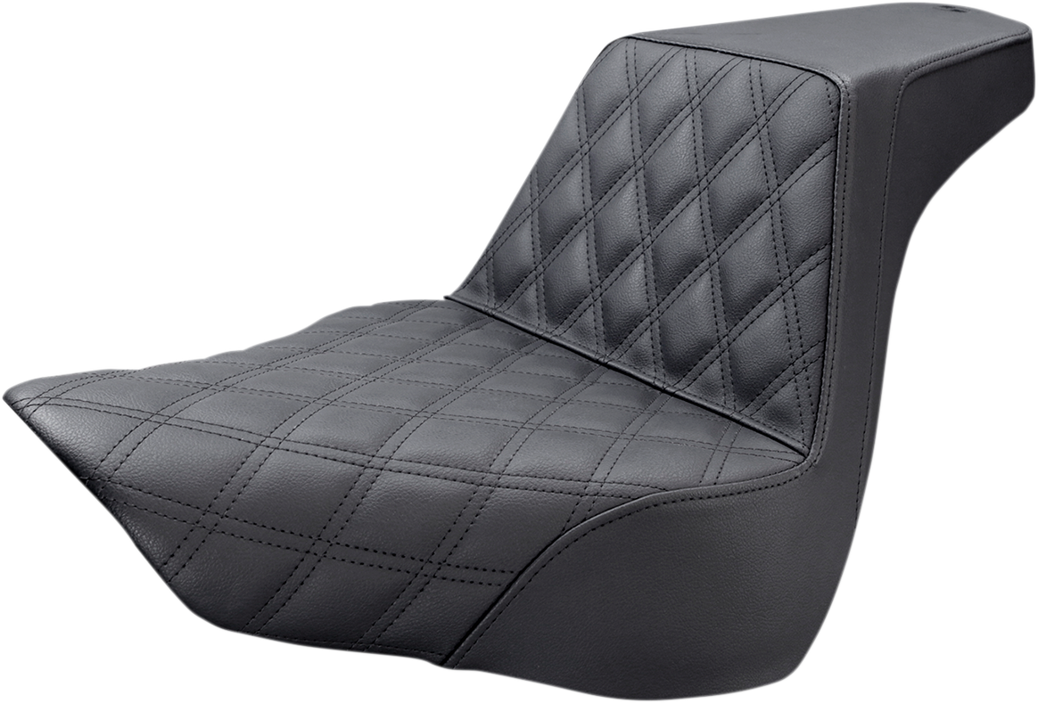 SADDLEMEN Step-Up Seat — Front Lattice Stitch