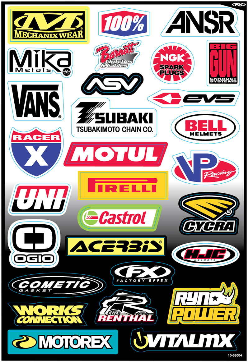 Factory effex Sponsor Sticker Kit