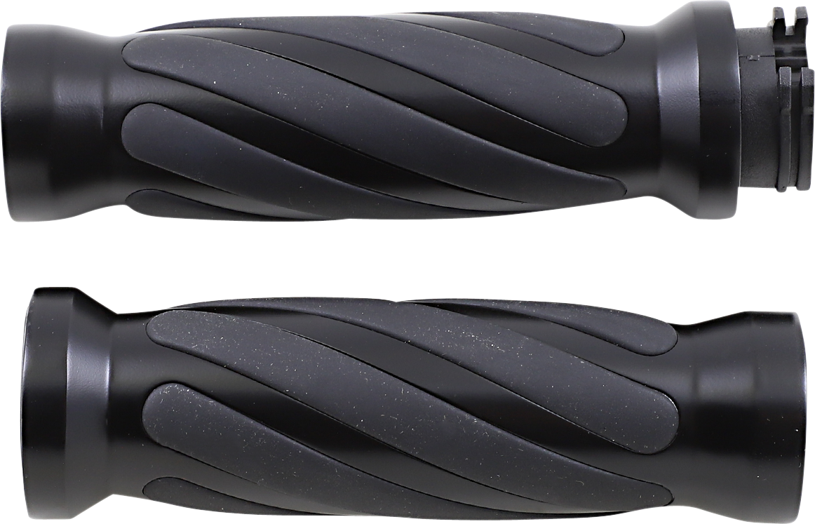 Drag specialties Twisted Grips - Matte Black Harley Davidson