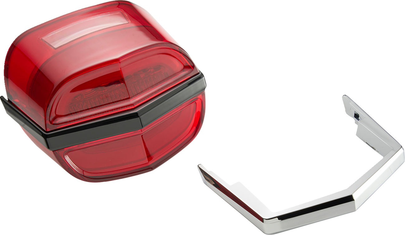 Ciro Taillight - Red Lens - with License Plate Light Harley Davidson