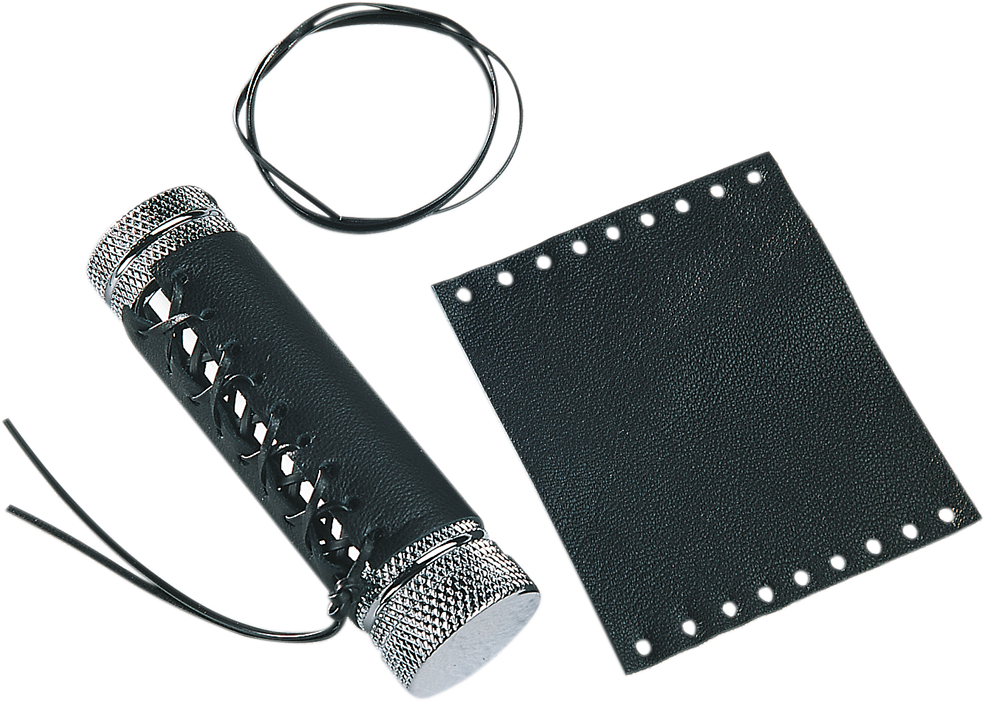 Drag specialties seats Leather Grip Covers - Twist - Harley Davidson - Black