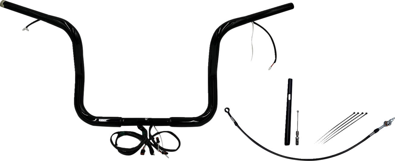 Fat Baggers Inc. 1 1/4" Wired Round Top Handlebar Kit For Harley Touring 2021-2025