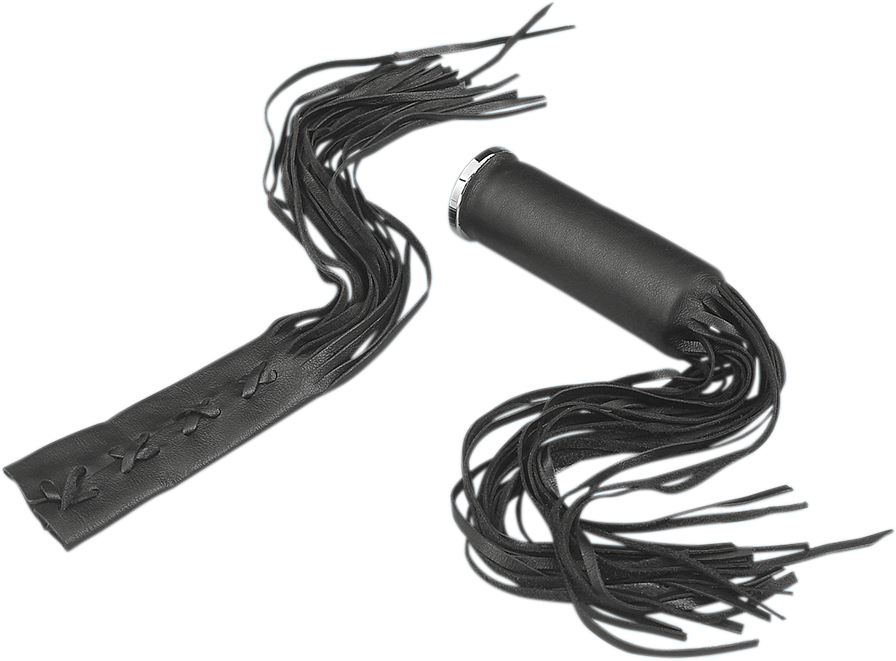 Drag specialties seats Fringed Leather Grip Covers - Rubber Grip