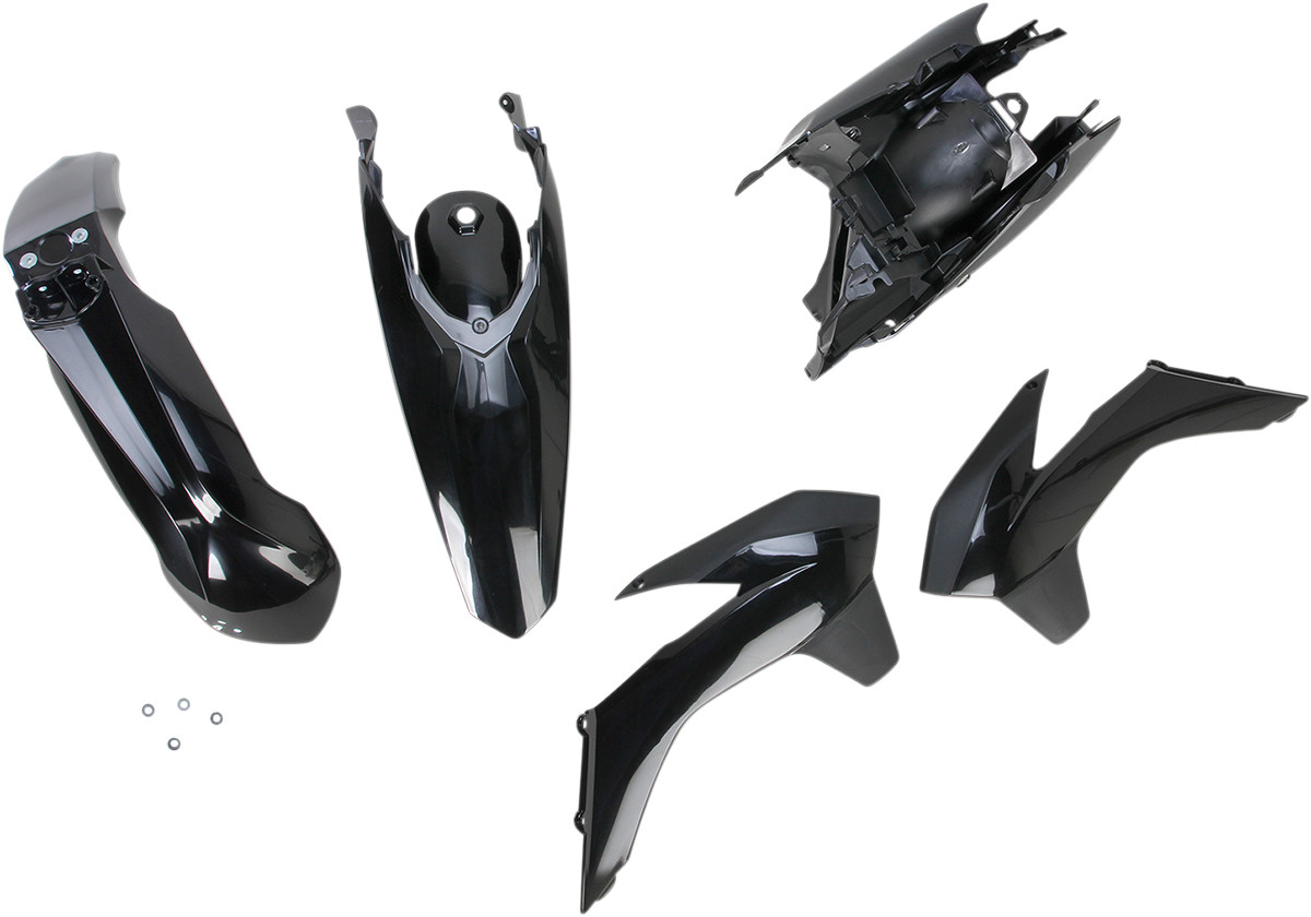Acerbis Standard Replacement Plastic Kit 2014-2016 KTM 200 XC-W, 2014-2016 KTM 250 XC-W, 2014-2016 KTM 250 XCF-W - Black 2374130001